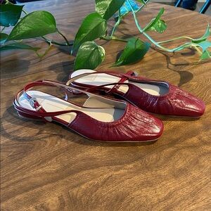 Dolce Vita Red Slingback Flats (NWO Box)